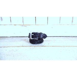 Tommy Hilfiger 1985 black woven leather belt